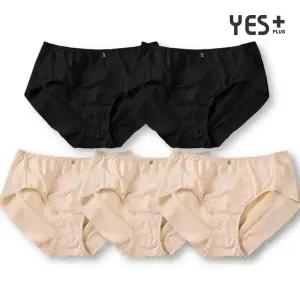 예스플러스_40데니아 여성 노라인팬티 5매세트/무형광/빅사이즈/여성팬티