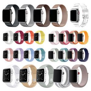 UBX 애플워치 밀레니즈 스포츠 루프 실리콘 밴드 11/10/9/8/7/SE/6/5/4 스트랩 38 40 41 42 44 45 46 mm