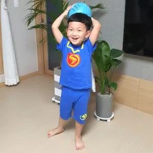 아동 유아 캐릭터 반팔 반바지 상하 세트 정품 번개맨 간편 상하복