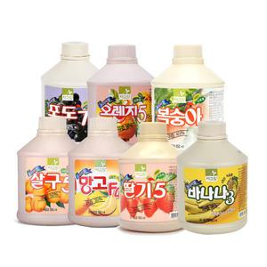 차그림 과일원액 음료베이스 카페시럽 850ml/딸기/바나나/자몽/포도/키위/망고/파인애플