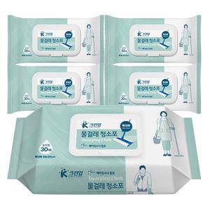 크린업K 물걸레청소포 실속 특대형 30매x5팩 청소포 일회용 리필형 부직포 청소물티슈