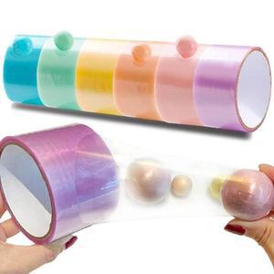 오특 찐득볼 테이프 공 6cm 테이프볼 6개1세트 끈적이 말랑이 만들기 야광 펄빤짝이