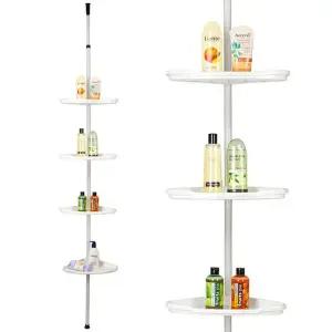 [NS홈쇼핑]기둥식 욕실 코너 정리선반 4단[34020112].