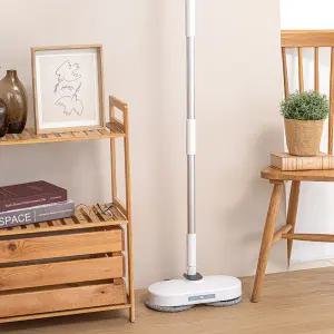 무선 물걸레청소기 자동 물분사 듀얼 스핀 청소기 WC17