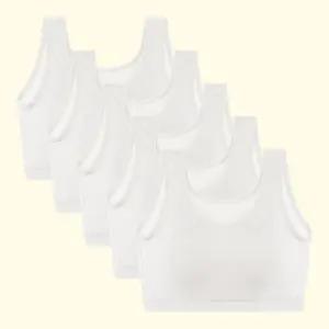 아이엠속옷 주니어 브라 5p 일체형패드 밤부모달 노와이어 스포츠 브라탑 브래지어