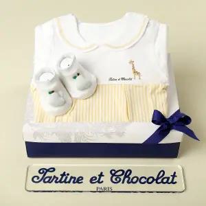 [롯데백화점]타티네쇼콜라 (출산백일돌선물세트)기린슈트+씨엘덧신TTNMOW04UY-96