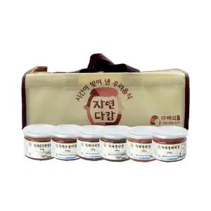 (자연맛남) 전통 젓갈 토굴숙성발효 녹차젓갈 선물세트(250gx6종)