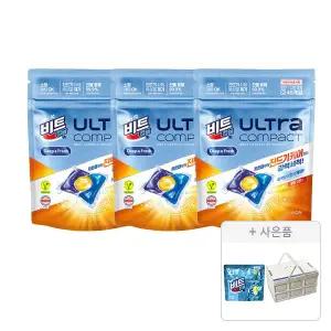 비트캡슐 울트라 딥프레시 코튼 40입, 3개 + 증정(캡슐세제 5입, 1개+미니폴딩테이블, 1개)