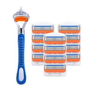 나폴리가든 질레트 퓨전 프로글라이드 호환용 5중 면도날 3팩+ 면도기 본체 핸들