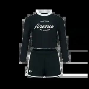 아레나여아주니어 래쉬가드세트수영복 A5BG1GS81BLK 물놀이수영복