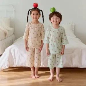 곰돌이 모달메쉬 칠부실내복(2color)