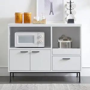 아트박스/벨리카가구 루카스 와이드 렌지대 전자렌지 수납장 밥솥다이 1000