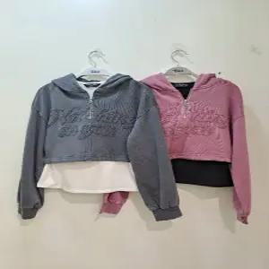 [더데이걸] 워싱 크롭 후드 나시세트TGMH25W01