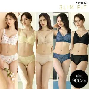 [방송히트]비비안 슬림핏 17차 빅사이즈 라이크라 노와이어 브라팬티세트