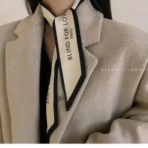 가을 슬림 심플한 리본 모조 실크 방도스카프