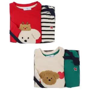 갤러리아 (25FW/백일/돌/조카/실내복/예쁜아기옷/생일)산타루돌프도기상하복