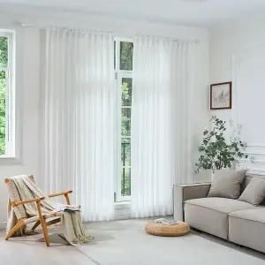 비침없는 밀크쉬폰커튼 2P/안방 거실커튼/나비주름 ,아일렛형 2타입