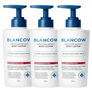 블랑카우 즉각보습 바디로션 모이스처 리페어 각질 모공트러블 닭살 뱀살피부 500ml 3개