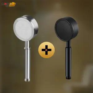 SUS304 올스텐 샤워헤드 샤워기 헤드 블랙 실버 강력 수압 상승 절수 필터