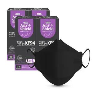 [메디쉴드]애니쉴드 써멀라이트 블랙 황사방역용마스크 KF94 대형 120개입