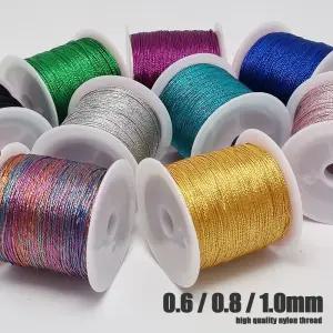 [비즈팩토리] 금사 은사 0.6/0.8/1.0mm 색상선택23종 비즈공예 매듭팔찌 태슬 만들기 마크라메 부자재