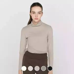 325921 여 저지 터틀넥 긴팔티