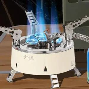 K60 강염스토브 버너 해바라기 휴대용 미니그리들 가