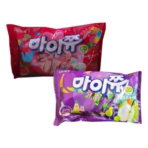 크라운 마이쮸 딸기 + 핑크리치 720g , 포도 + 사과 720g