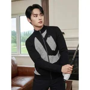 [아웃도어스/까스텔바작]까스텔바작 남성 울혼방 방풍 니트 집업 화이트 BGBWSJ201WH