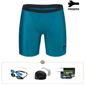 [롯데백화점]레노마 남성 포인트 3부 수영복수경수모세트  MS2F803SET_DN