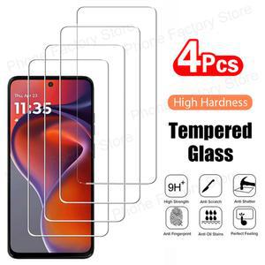 모토로라 모토 G56 G86 G15 G05 G45 G75 G34 G54 G64 G84 E14 E15용 강화유리 보호필름 4개