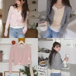 [모코블링]크롭 헤어리 골지 가디건 니트가디건 골지가디건 크롭가디건 슬림핏 알파카가디건