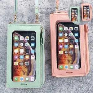 스마트폰가방 투명 터치 미니 크로스백 핸드폰 지갑 스마트폰 가방