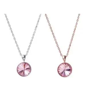 N006 12mm 라이트로즈 오스트리아 크리스탈 목걸이