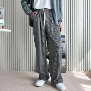 스칸다비아 남자 노기모 와이드팬츠 sd-241019m 통바지 스트라이프 허리밴딩