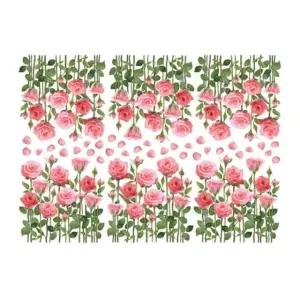 데코인테리어 스티커 로즈핑크가든 FDT-21302