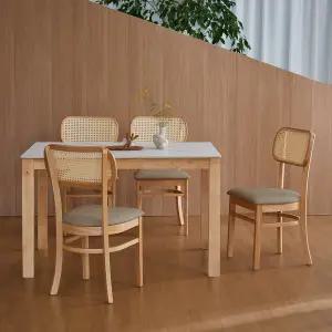 앨빈 버터라탄 1200 4인용 세라믹 식탁세트 의자형 / (의자4)