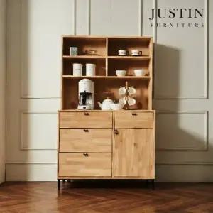 포레노 러버우드 원목 홈카페 주방수납장 1000)