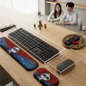 (색상 키보드 덮개-대형)대형 투명 아크릴 상자 먼지 방지 정리함 보관 케이스