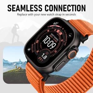 애플워치 밴드 시리즈 11/10/9/8/7/6/SE/울트라2 3 49mm 46mm 45mm 44/42/41/40mm용 스포츠 루프 벨트 스트랩 팔찌