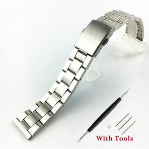 18mm 20mm 22mm 304L 스테인리스 스틸 시계줄 폴딩 버클 밴드 방수 액세서리) 브레이슬릿 (범용 시계용