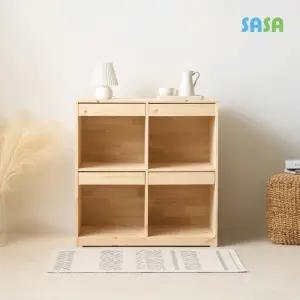 송송 800 2단 원목수납장