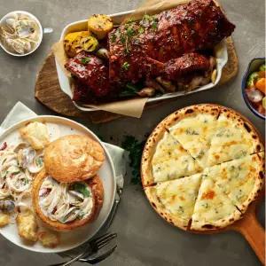 애슐리 패밀리세트 고르곤졸라피자+빠네1인+바비큐폭립800g