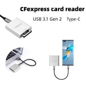 아이폰sd카드리더기 휴대용 C타입 CFexpress 리더 드라이브 프리 메모리 카드 노트북 컴퓨터 휴대폰용 크롬북용 10Gbps