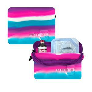 옴니포드 보호 여행 케이스 실리콘 보관함이 바이알과 하나의 포드에 맞습니다 관리 제품 용품 정리함 핑크 블루 퍼플 스트라이프