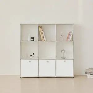 [포스트모던] 발렌 3X3 미드센츄리 파티션 책장 1200 3단 C3 (3도어)