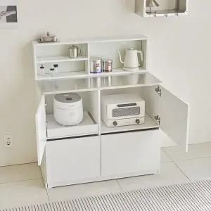 [포스트모던] 소노마 1000 밥솥 전자레인지 홈바 E0 주방수납장