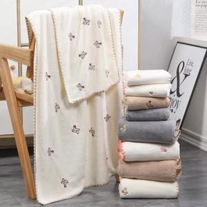 목욕 타올 산호 양털 면화 욕실 울트라 세트 흡수성 가정용 천연 비치