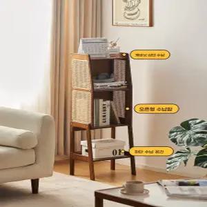 틈새 코너 책꽂이 원형회전책장 회전책꽂이 인테리어 수납장