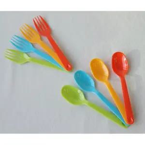 컬러풀 스푼세트 포크세트 택1 플라스틱 포크 숟가락 XmB9+2enY